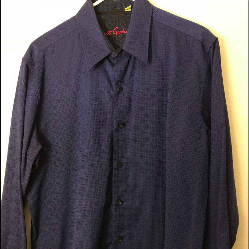 Blue patterned Casual button down shirt